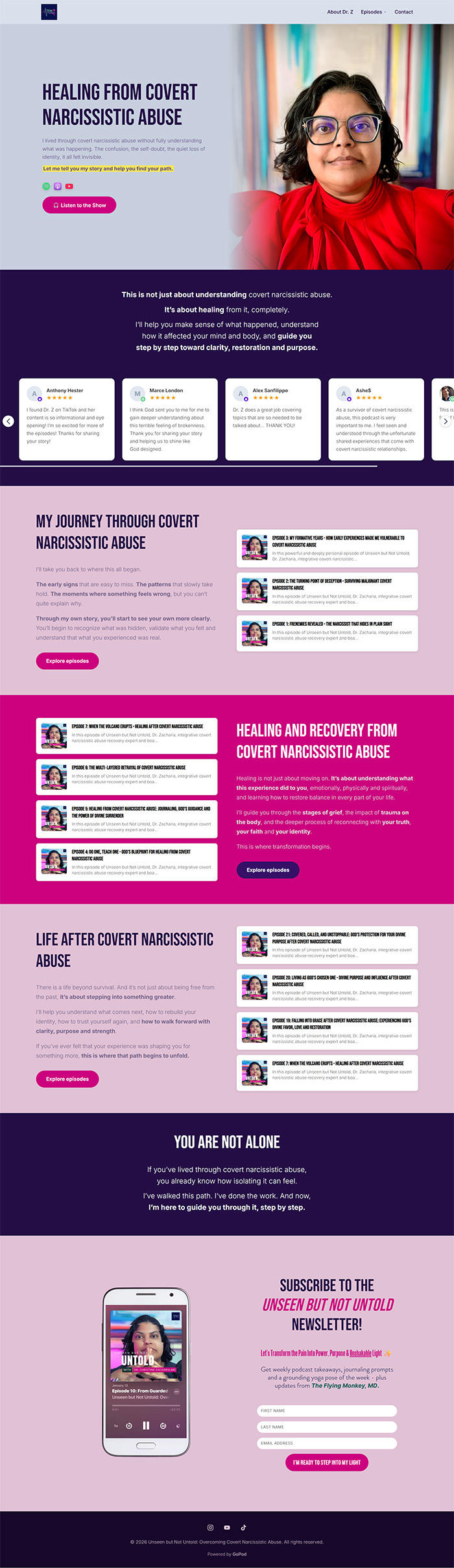 PodSite preview